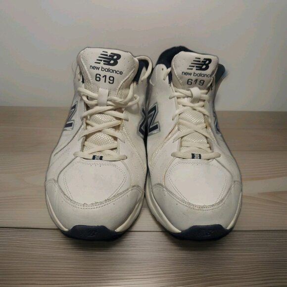 Size 13 - New Balance 619v1 White Navy Sneakers Shoes Walking 4E - Picture 2 of 8
